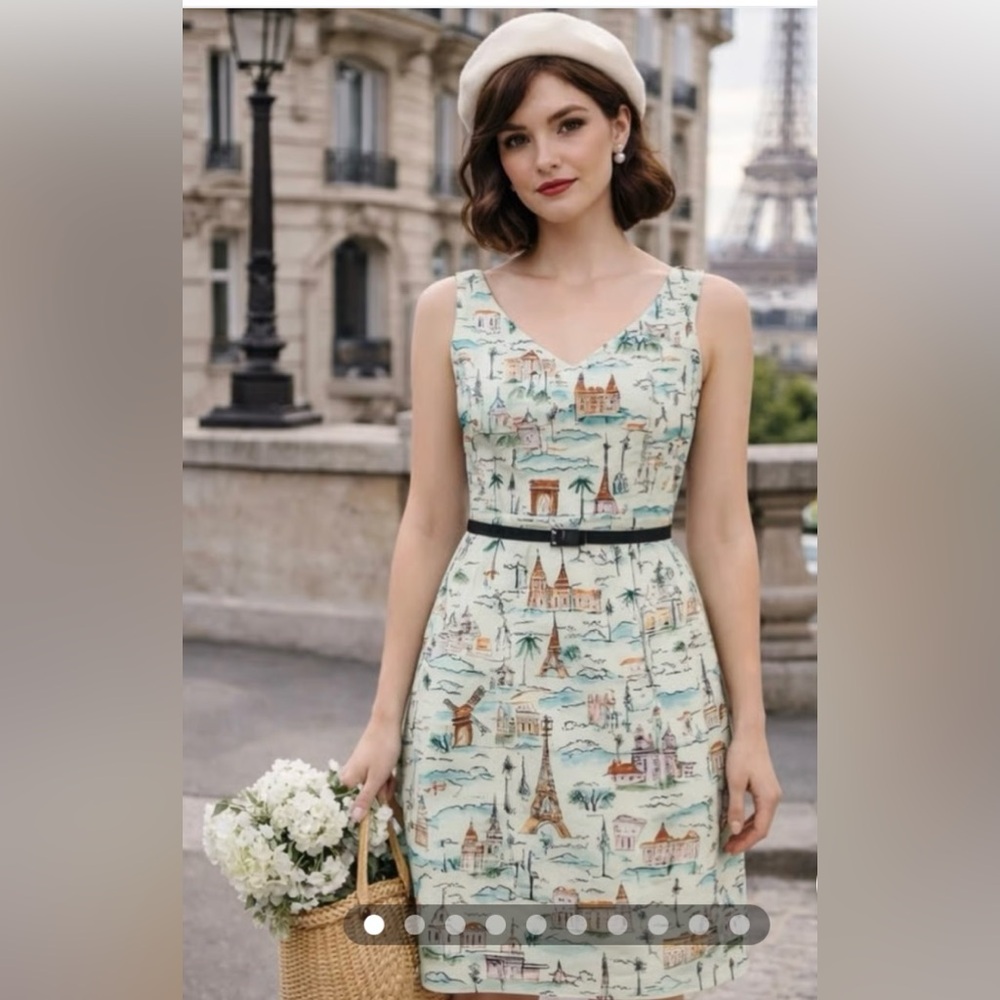 David Meister Multicolor Print Dress size 4